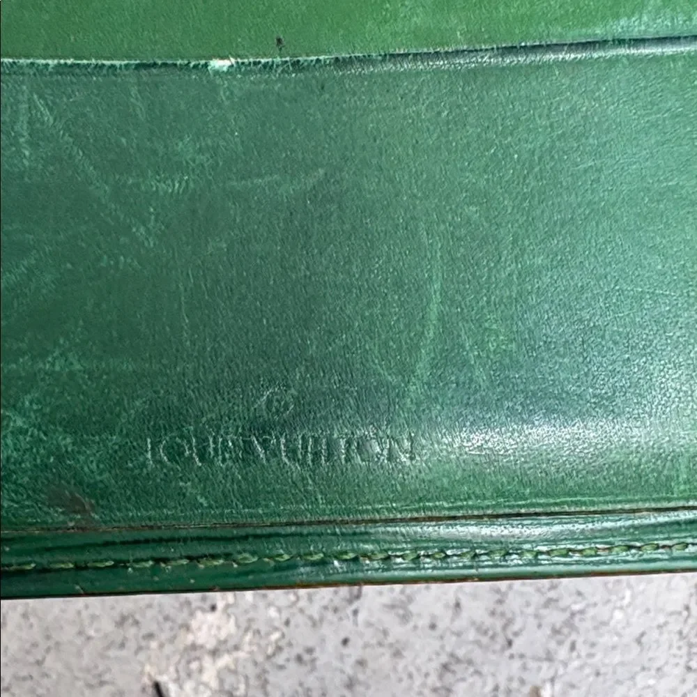 Vintage Louis Vuitton green Epi, leather men’s billfold